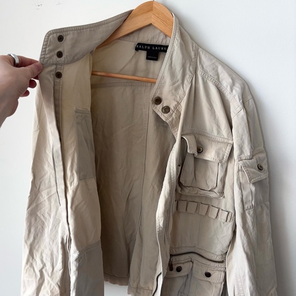 Ralph Lauren Black Label Cargo Jacket Women’s 8 M Safari Paratrooper Military - Picture 6 of 16